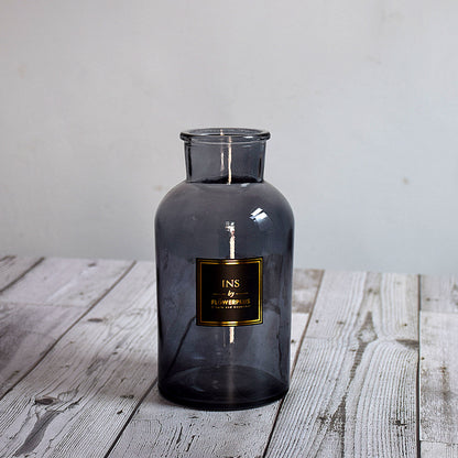 Modern Clear Glass Hydroponic Vase - Minimalist Transparent Flower Container for Home Decor & Plant Propagation