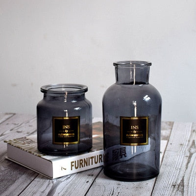 Modern Clear Glass Hydroponic Vase - Minimalist Transparent Flower Container for Home Decor & Plant Propagation