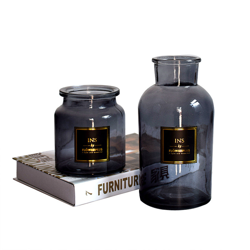 Modern Clear Glass Hydroponic Vase - Minimalist Transparent Flower Container for Home Decor & Plant Propagation