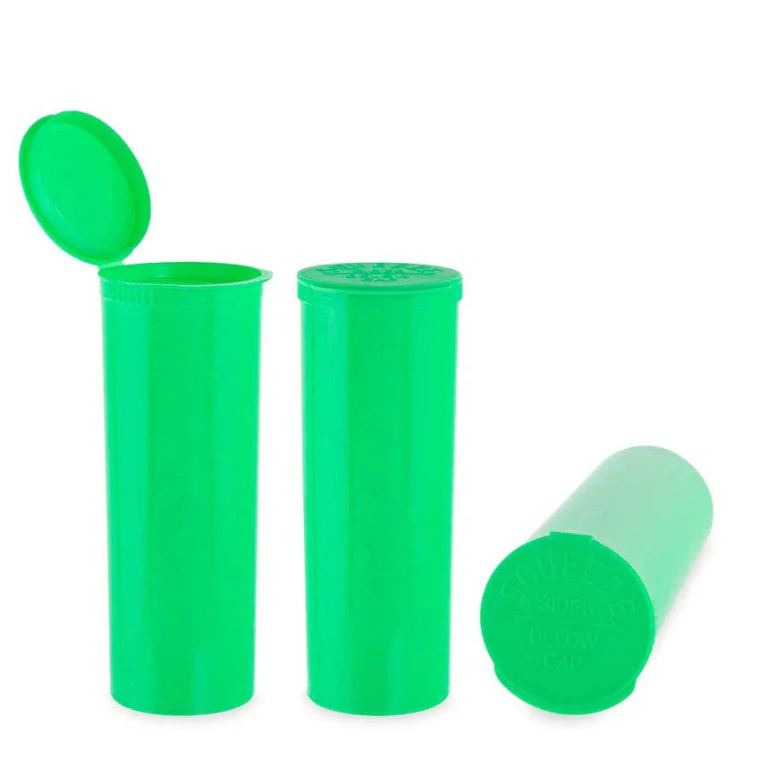 60 Dram Pop Top Vial - 1/2 Oz  - Green - (75 Count)
