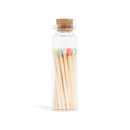 Matches | Small Corked Vial | Pastel Mix Tip